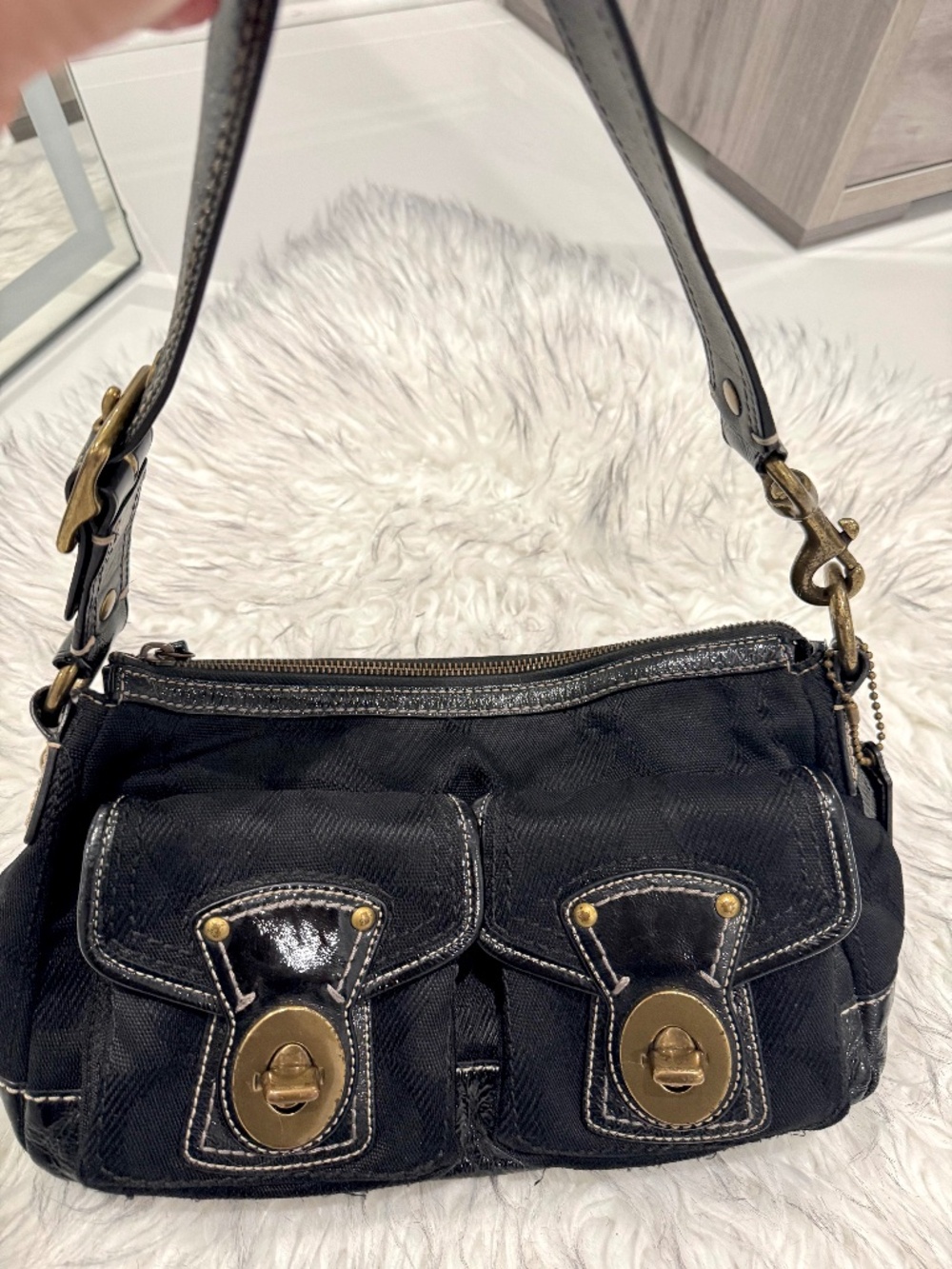 Vintage Coach Legacy Double Turnlock F13102
